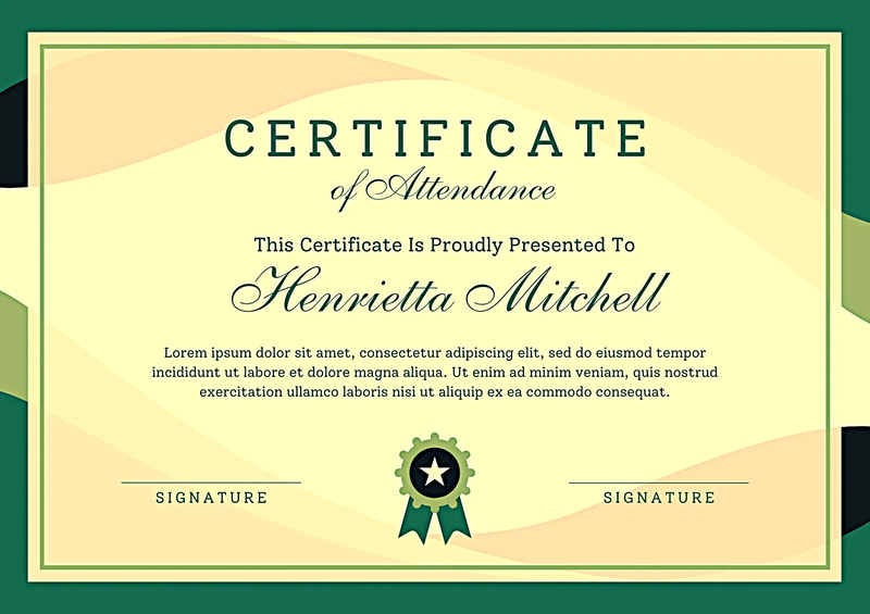 Minimalist Certificate Template White Green - Sleek Editable Certificates for Educators and Professionals in 2025-2026