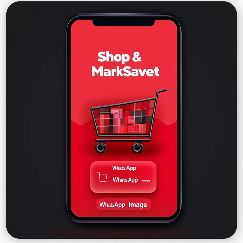 Shop & Save Market App WhatsApp Image - Modern WhatsApp Template for Engaging Social Media Marketing Campaigns