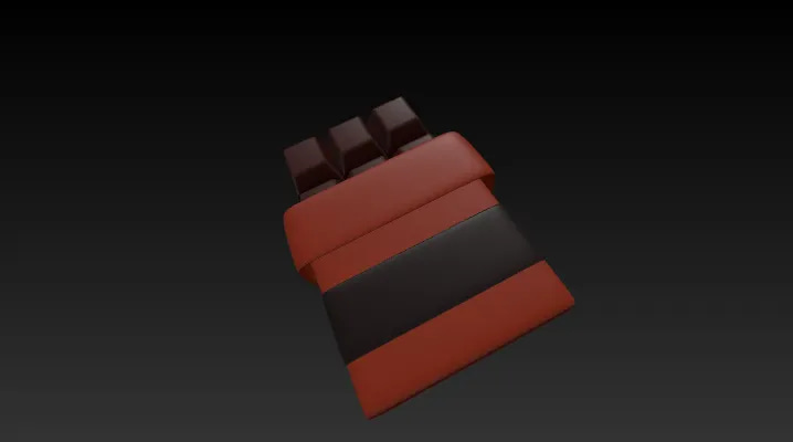 Brown Orange Abstract Sculpture - Contemporary 3D Printed Art for Designers and Creative Spaces