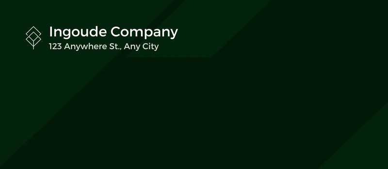 Dark Green Simple Business Envelope - Sleek Corporate Envelope Design for Professional Office Use