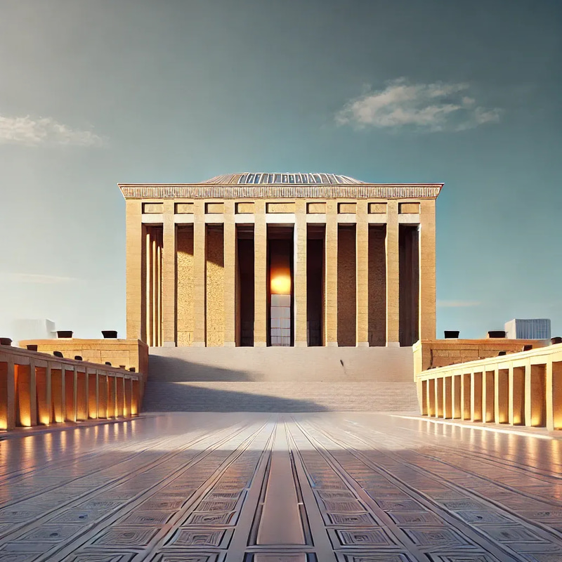 Anitkabir Ataturk Mausoleum View - Cinematic Cityscape Stock Video for Urban Filmmakers and Creative Projects