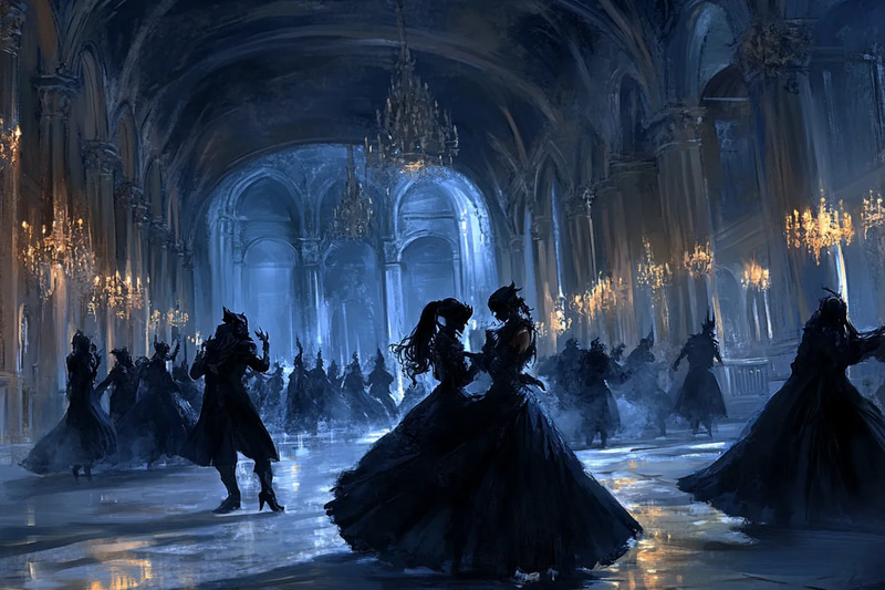 Sinister Gothic Masquerade Phantom Wall Art - Haunting Gothic Canvas for Dark Ambiance and Creative Spaces