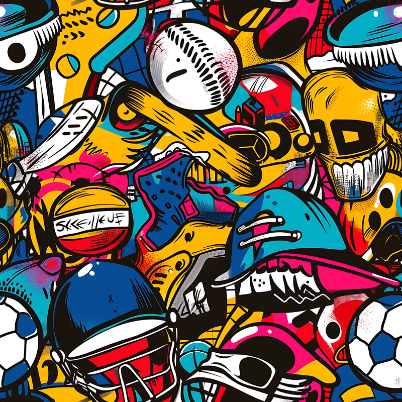 100 Mega Graffiti Warehouse - Bold Distressed Graphic Patterns for Urban Creatives and Designers