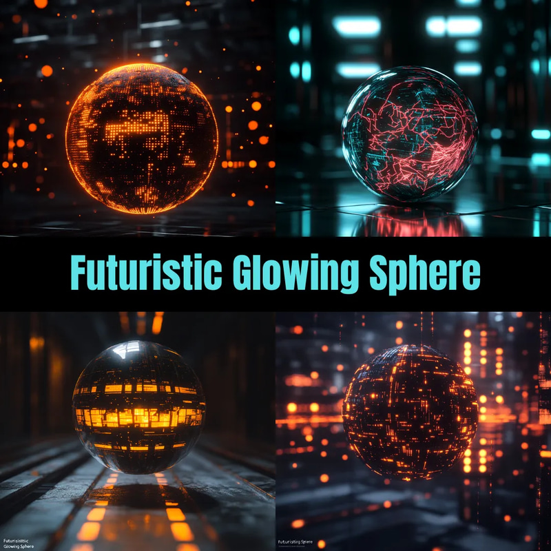 Futuristic Glowing Sphere - 3D Template for Modern Design and Digital Visualization Projects