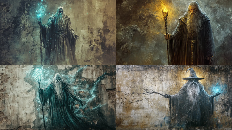 Magical Wizard Graffiti Art - Bold Urban Character Graffiti for Creative Street Artists and Visual Storytellers