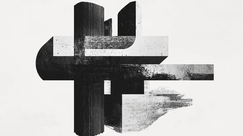 Black & White Typography Contrast Design - Bold Monochrome Wall Art for Stylish Interiors and Creative Spaces