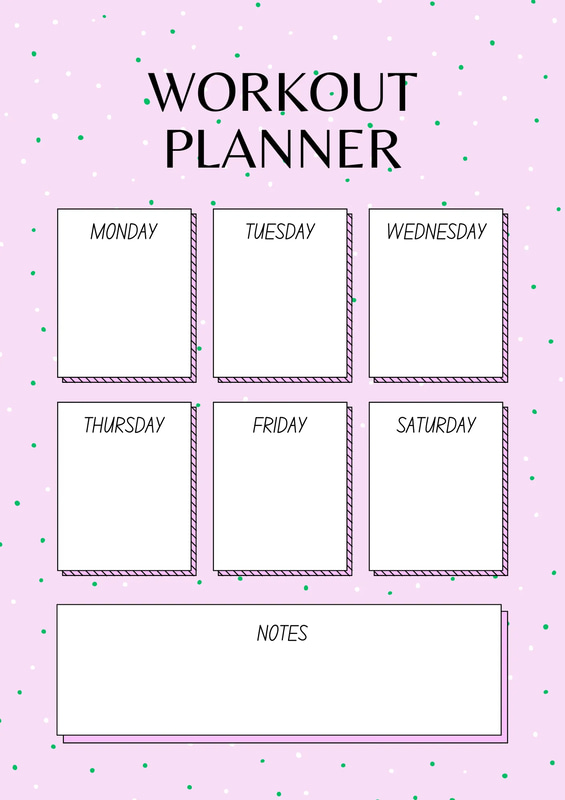 Pink Power Planner - Feminine Workout Journal - Empowering Fitness & Wellness Organizer for Women