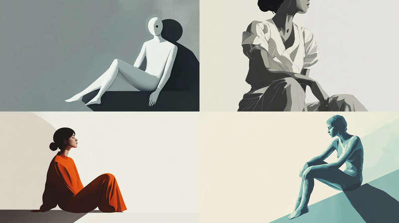 Modern Minimalist Figurative Illustration - Sleek Contemporary Wall Art for Stylish Spaces and Creative Interiors