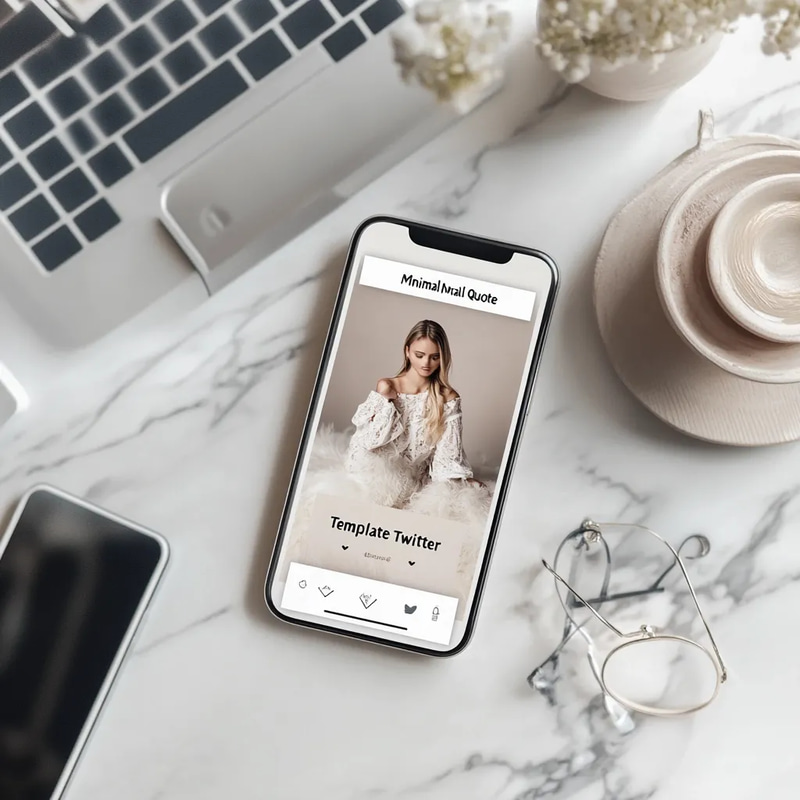 Minimal Quote Template Twitter X - Clean, Modern Social Media Design for Engaging Twitter Posts and Ads