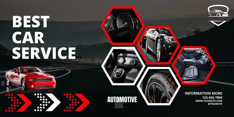 Automotive Banner Landscape Format - Premium Editable Marketing Banner Templates for Automotive Brands