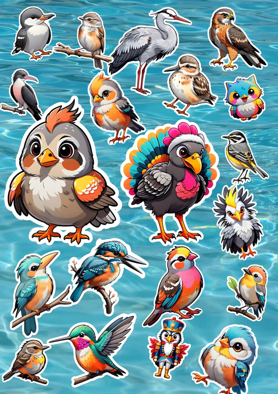 100+ Sky Dancers Ultimate Set - Vibrant Animal & Pet Stickers for Creative Projects and Personal Expression