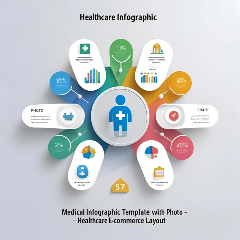 Medical Infographic Template with Photo - Clean Healthcare Data Layout for Professionals and Educators