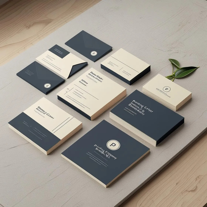 Printing Company Branding Kit - Business Card & Stationery Bundle - Professional Business Identity Templates for Print and Digital Branding