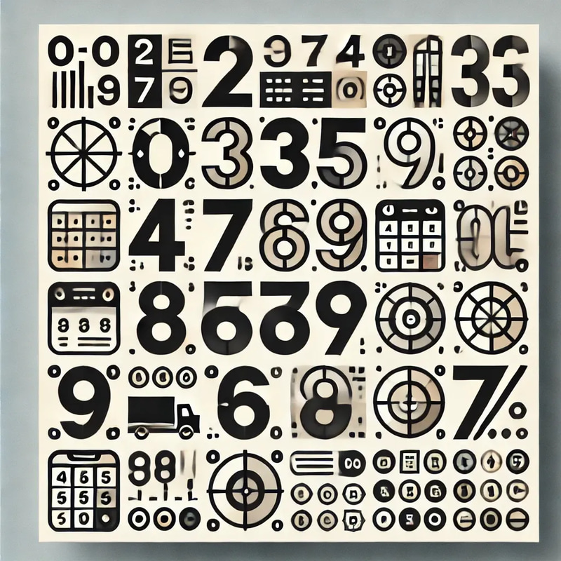 0-9 Number Icons - Clean Minimalist Numeric Icon Set for Designers and Developers