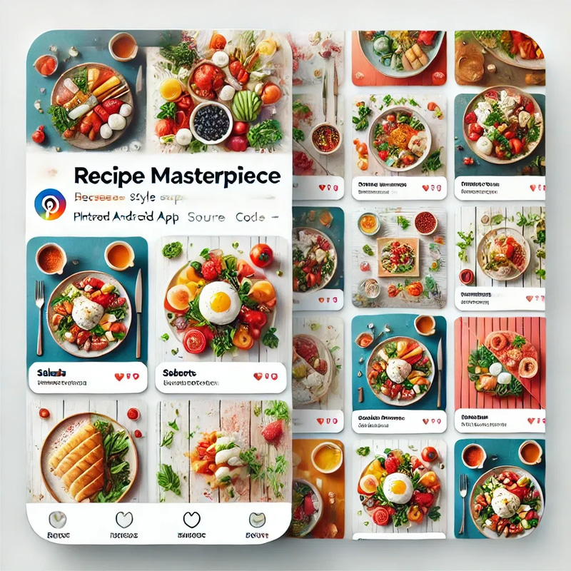 Recipe Masterpiece - Pinterest-Style Android Source Code - Clean, Feature-Rich Mobile App Template for Developers and Entrepreneurs