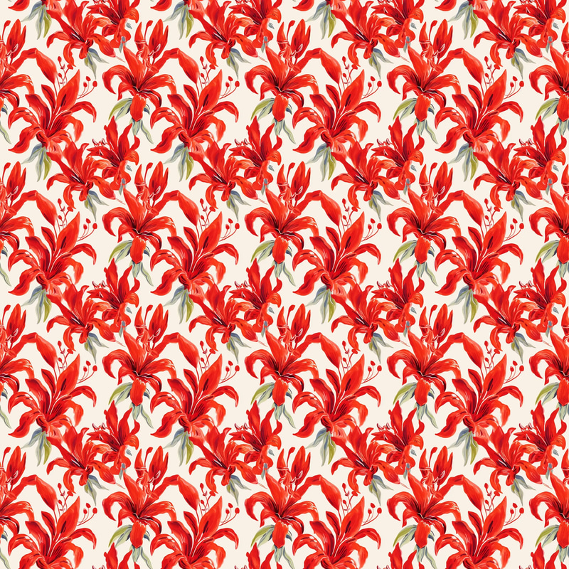 Red Aglaonema Leaf Motifs - Lush Botanical Pattern Set for Creative Prints and Digital Designs