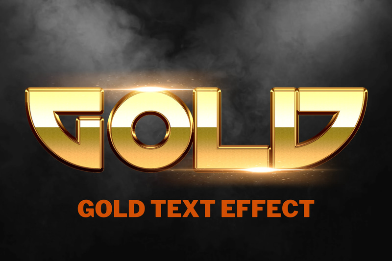 Premium Gold Text Effect - Luxurious Scene Creator Asset for Stunning Graphic Design