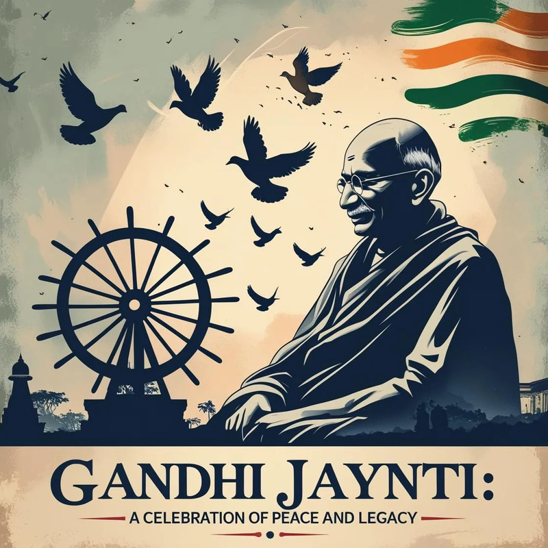 10 Gandhi Jayanti Posters - Peace & Legacy PSD Poster Set - Inspirational Marketing Templates for Impactful Campaigns and Brand Storytelling