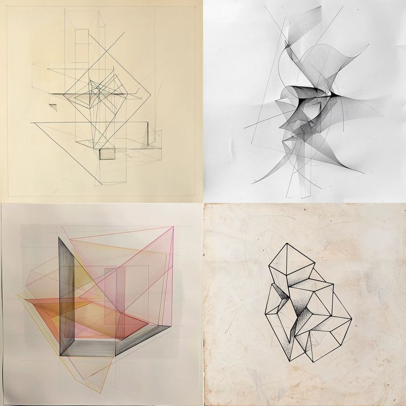 Minimal Abstract Single Line Geometry - Elegant Minimalist Abstract Art for Modern Spaces and Creative Designers