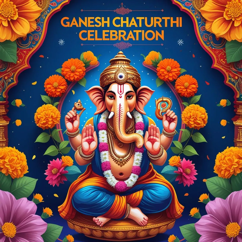 10 Ganesh Chaturthi Posters - Festive Ganesha PSD Collection - Vibrant Religious Festival Templates for Marketers and Creators