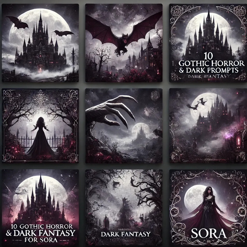 10 Gothic Horror & Dark Fantasy Prompts for SORA - Immersive AI Video Narrative Ideas for Creators and Storytellers