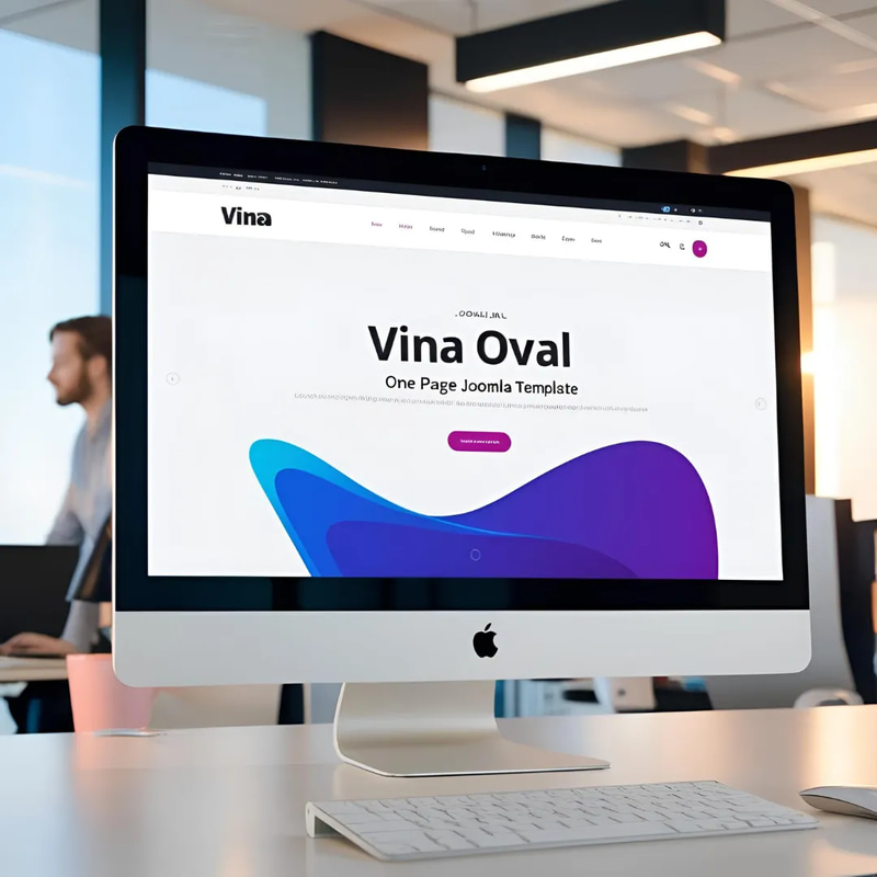 Vina Oval - One Page Joomla Template - Sleek Responsive Theme for Modern Joomla Websites and Businesses