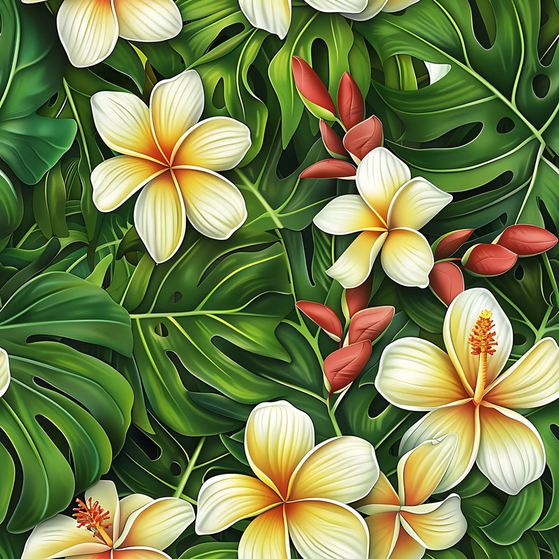 100 Tropical Wonderland Patterns - Vibrant Nature-Inspired Digital Patterns for Designers and Creatives