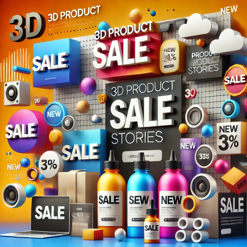 3D Product Sale Stories Template - Cinematic Video Promo Kit for Engaging Brand Campaigns