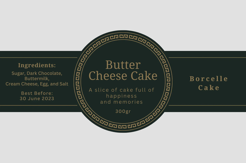 Elegant Product Label Gold Green Minimal - Premium Packaging Label Template for Sophisticated Brand Presentation