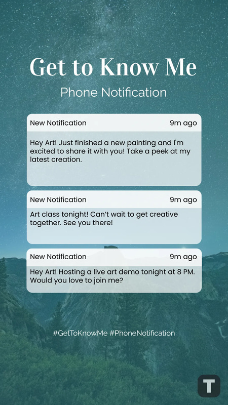 Phone Notification Get to Know Me Story - Stylish Social Media Template for Engaging Personal & Brand Stories