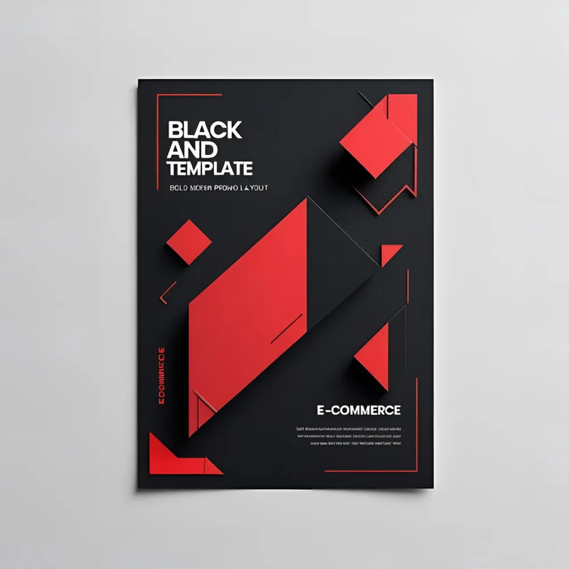 Black and Red Flyer Template V3 - Bold Modern Promotional Kit for Marketing Campaigns and Brand Visibility
