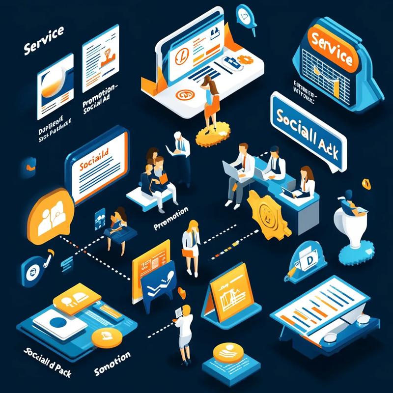 Service Promotion - Social Ad Pack - Dynamic Multi-Channel Social Media Ad Templates for Agencies and Brands