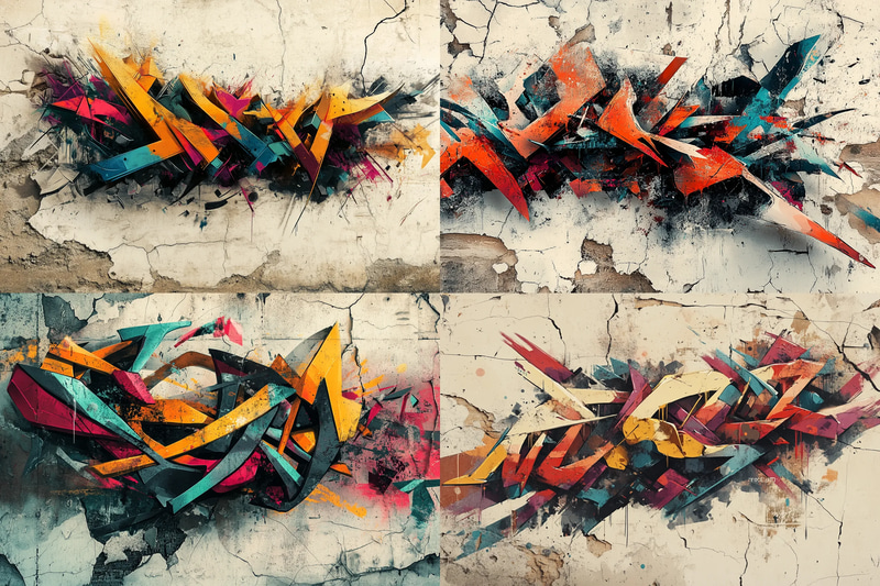 Complete Wild Style Piece - Dynamic Wild Style Graffiti Art for Urban Creators and Visual Storytellers