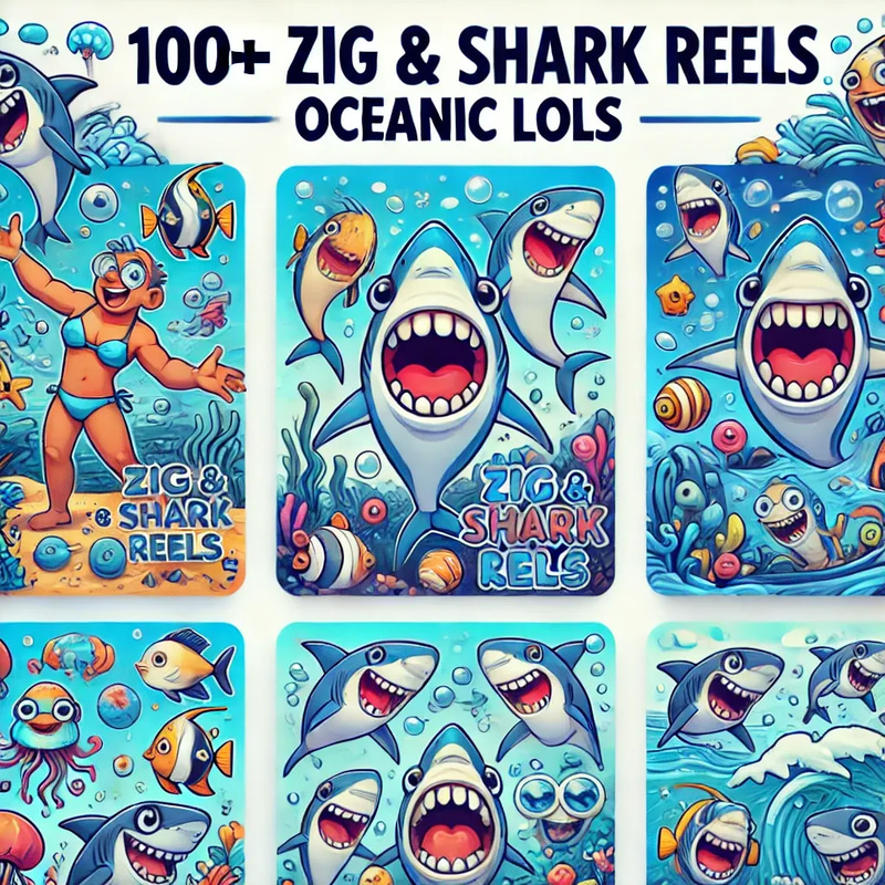 100+ Zig & Shark Reels - Oceanic LOLs - Vibrant Entertainment Video Clips for Social Media Creators and Fun-loving Audiences