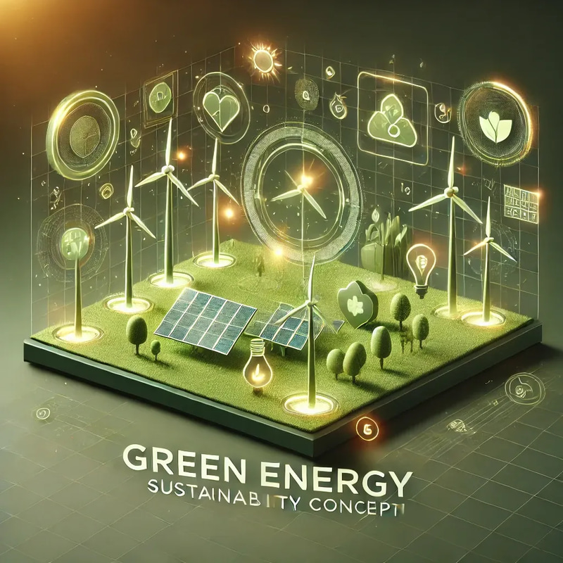 Green Energy Sustainability Concept - Dynamic AI-Driven Motion Graphics for Eco-Friendly Visual Storytelling