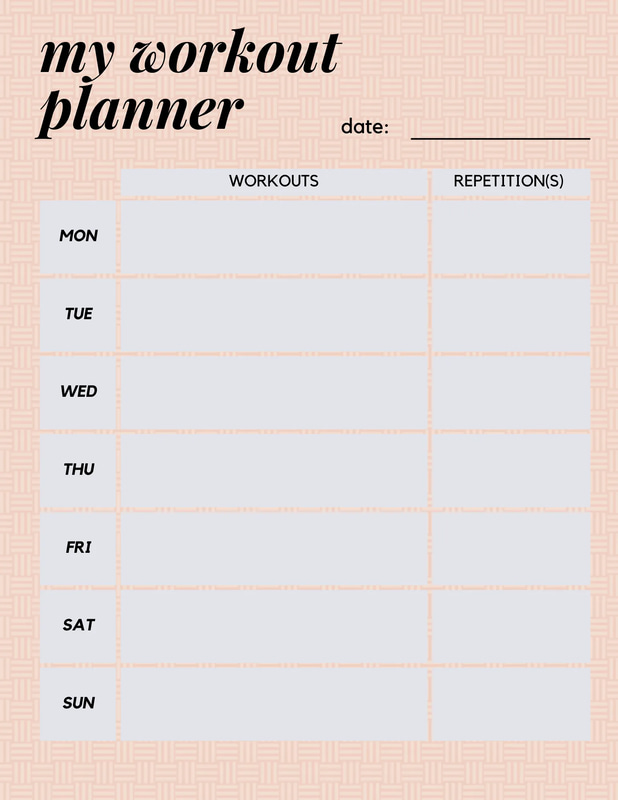 Dusty Rose Workout Log - Peach Gray Black Feminine - Stylish Fitness Planner for Wellness and Goal Tracking