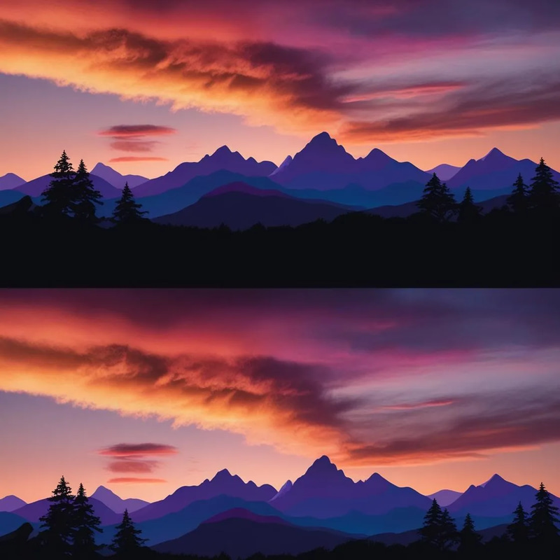 Sunset Mountains Trees 4K - Cinematic Nature & Wildlife Stock Video for Scenic Storytelling and Visual Projects