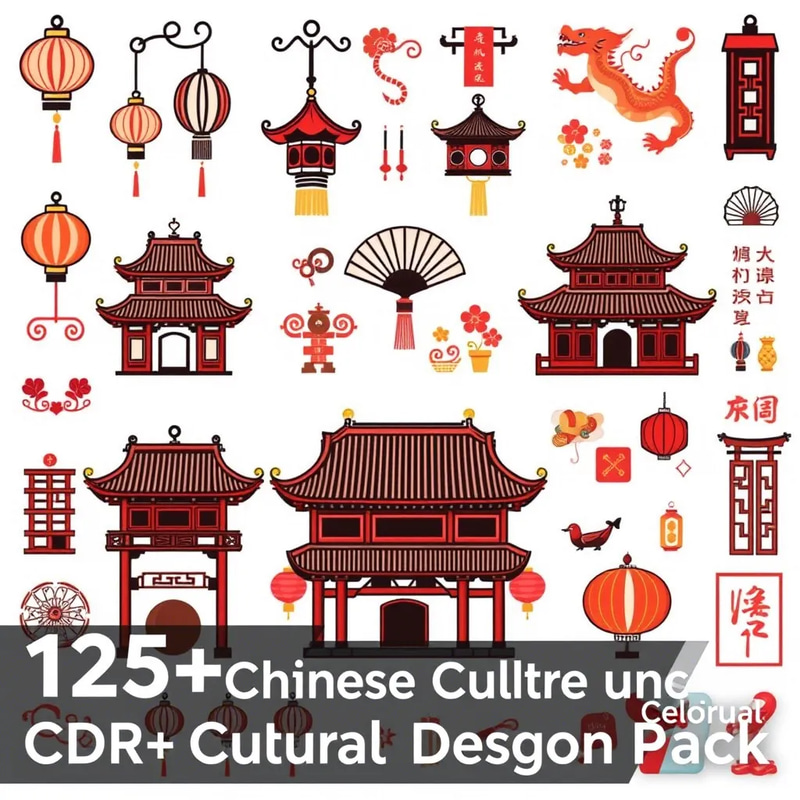 125+ Chinese Culture Vector Icons - Cultural Design Pack for Creative Projects and Branding