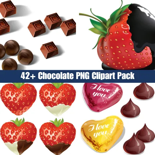 42+ Chocolate PNG Clipart Pack - Premium Food & Beverage Vector Illustrations for Creative Branding and Digital Projects