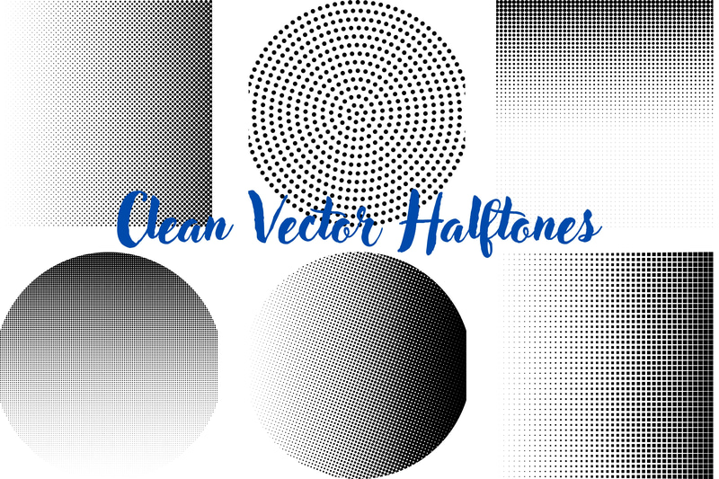 Clean Vector Halftone Pattern Pack - Contemporary Vector Textures for Designers and Creatives