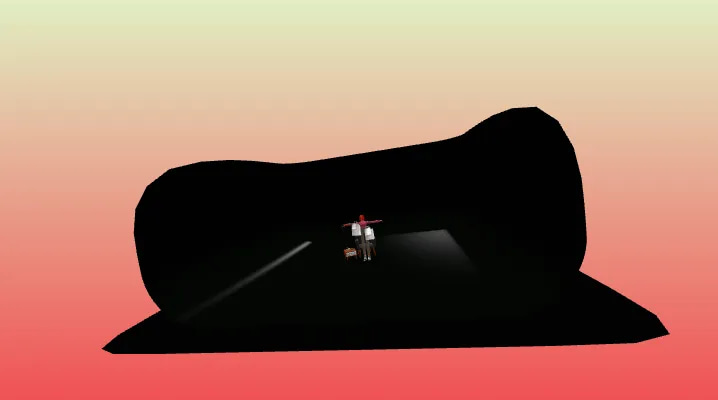 Cartoon Figure with Pink Gate - Playful 3D Printing Model for Creative Designers and Hobbyists