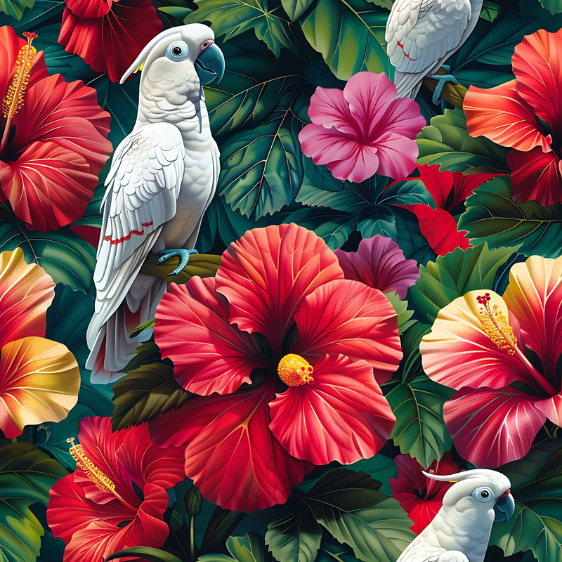 100 Exotic Paradise Patterns - Vibrant Nature-Inspired Animal & Wildlife Textures for Creative Prints and Designs