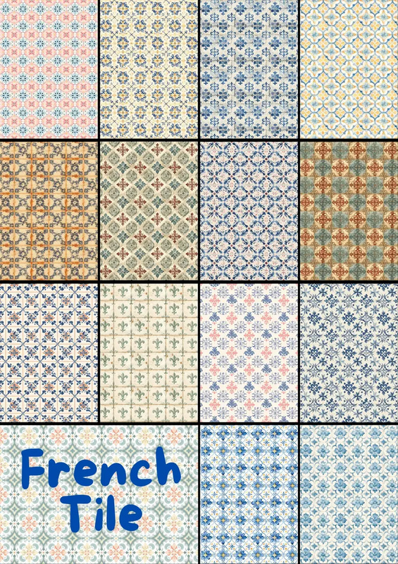 French Tile Baroque Patterns - Elegant Repeating Tessellation Designs for Stylish Prints and Decor