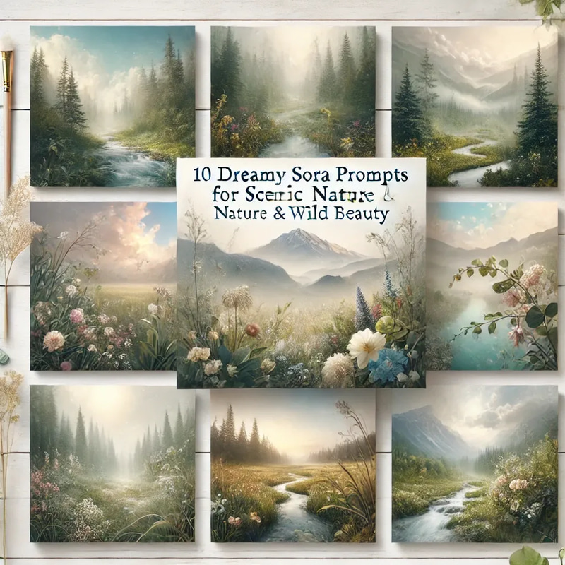 10 Dreamy SORA Prompts for Scenic Nature & Wild Beauty - Immersive AI Video Prompts for Creators and Visual Storytellers