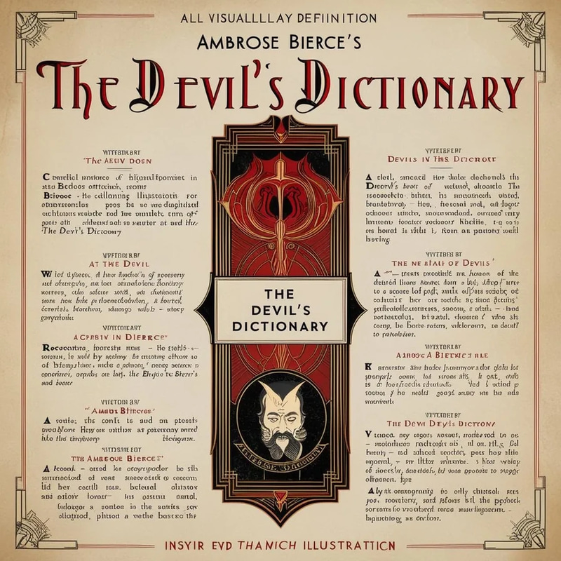 The Devil's Dictionary Dark Satire in Lexicon Form - Witty Digital Comedy & Humor Ebook for Readers and Creators