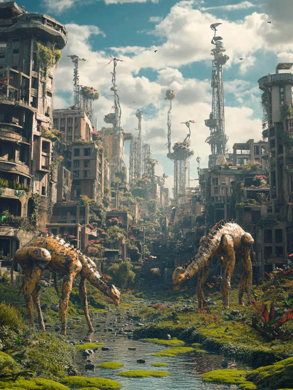 Human Hybrid Dystopia - Bio Punk Sci-Fi Art for Futuristic Creatives and Digital Storytelling