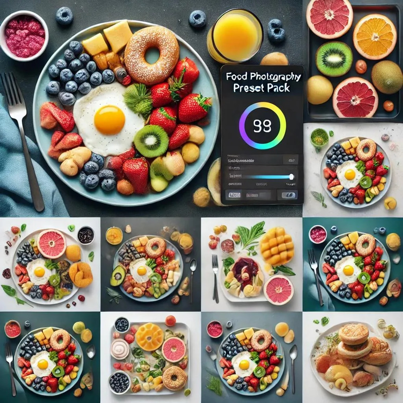 Food Photography Preset Pack - Cinematic Photoshop Actions for Stunning Culinary Visuals