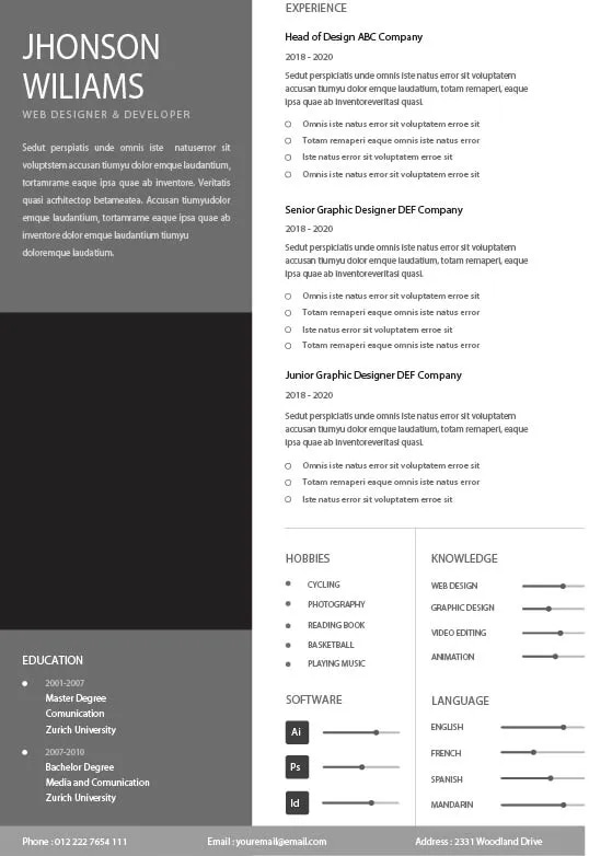 2025 Corporate Resume Template - ATS-Friendly - Modern Professional CV Design for Career Success and Recruiter Appeal