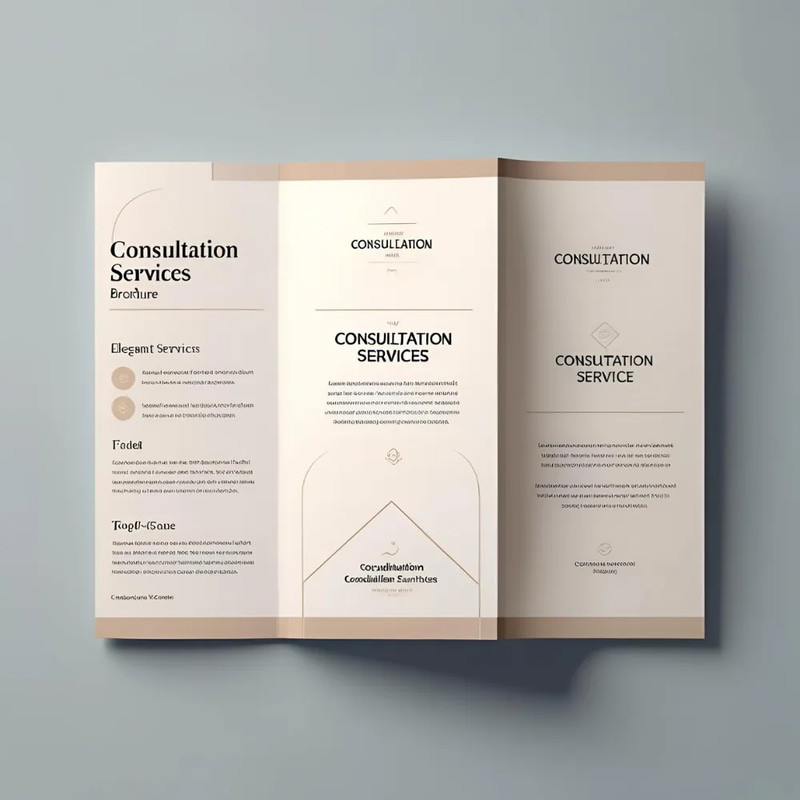 Consultation Services Brochure - Elegant Bi-Fold Design - Professional Marketing Template for Impactful Client Engagement and Brand Promotion