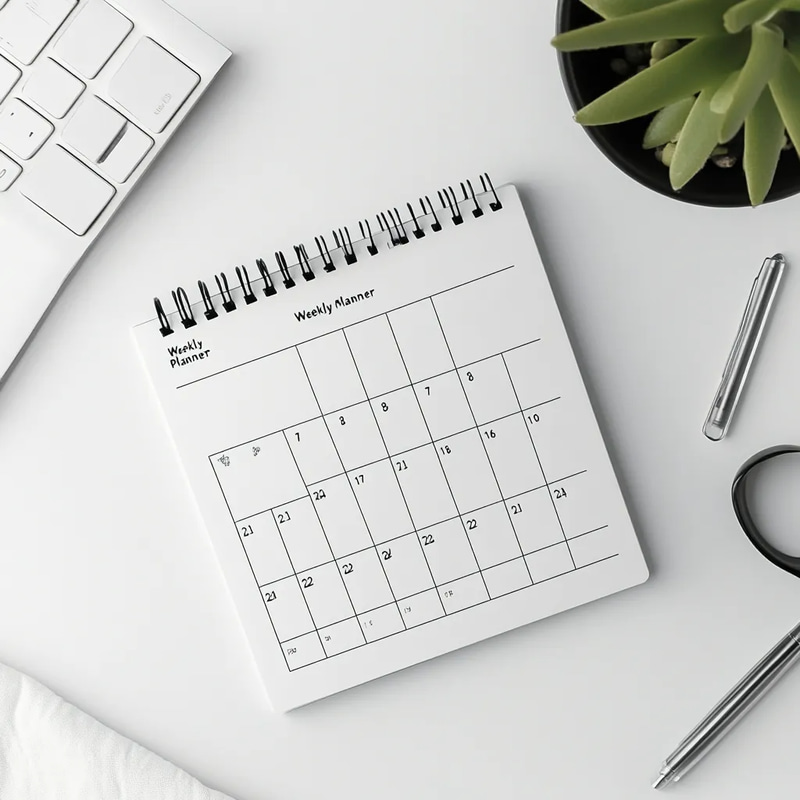 Bold Bites Minimalist Weekly Meal Planner - Streamlined Nutrition Planning for Health-Conscious Individuals and Busy Lifestyles